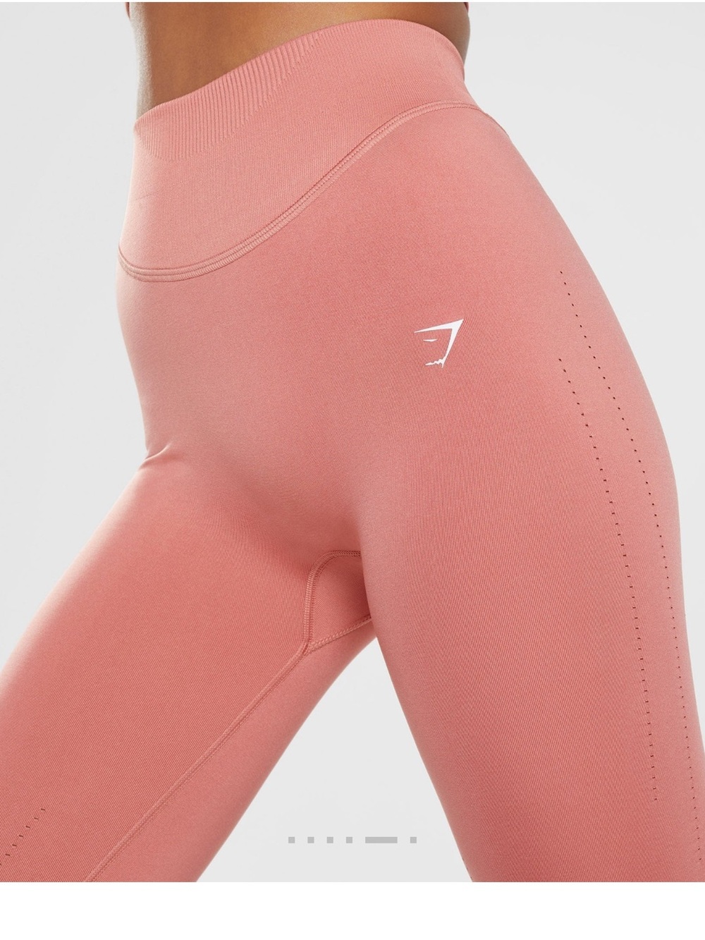 Gymshark large sweat seamless sporty leggings in terracotta light pink